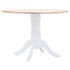 Maison Madeleine -  5 Piece Dining Set Solid Rubber Wood White and Brown